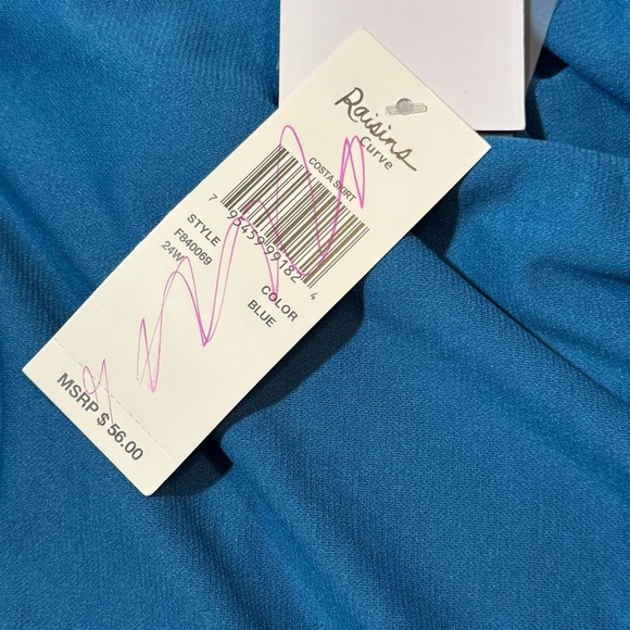 Raisins Curve Plus Costa Ruched High Waist Swim Skirt‎ Blue size 24W - Picture 10 of 10